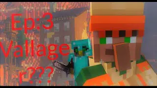 Outcraft Ep;3 a Plane? VIllagers? and a MINE ?