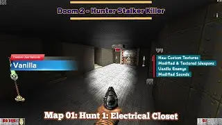 Doom 2 - [Hunter Stalker Killer] - Map: #01 - Hunt 1: Electrical Closet - [4K60ᶠᵖˢ]