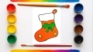 How to draw CHristmas Stocking #drawing #howtodraw #painting #easydrawing