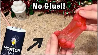 Salt Slime!! 🧂🎄 How To Make Easy No Glue Salt Slime!!