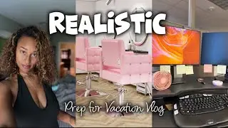 Realistic prep for BEACH vacation: new hair who dis? new work schedule, busy week + more!