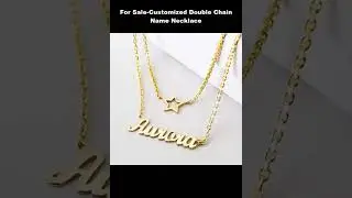 Customized Double Chain Name Necklace | Gold/Silver Plated both available#youtubeshortsvideos