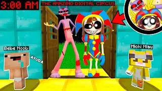 ¡NUNCA LE ABRAS LA PUERTA A THE AMAZING DIGITAL CIRCUS A LAS 3 AM EN MINECRAFT! | Michi y Bebe Noob