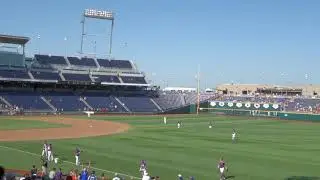 2017 College World Series LSU TD Ameritrade Ballpark Omaha Nebraska warmup