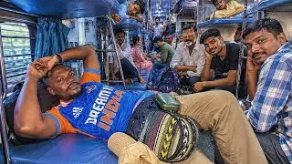 African takes 12hrs Sleeper Train Across India | Indore to Ahmedabad 🇮🇳
