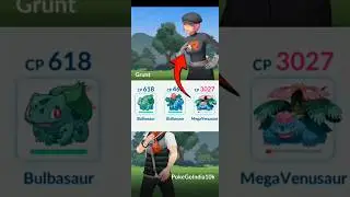 Mega Venusaur vs Team Grunt pvp Battle #pokemongo #shorts #grunt