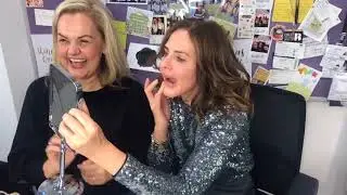 At Caroline Hirons's HQ chatting about TRINNY LONDON range