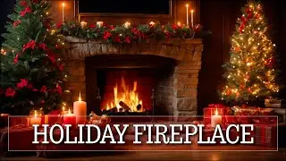 Cozy Christmas Jazz Fireplace &mdash; Gentle Crackles & Festive Glow for Relaxation