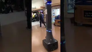 Supermarket robot Marty on the move