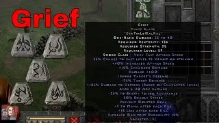 Diablo II Resurrected Rune Words - Grief (Eth Tir Lo Mal Ral)