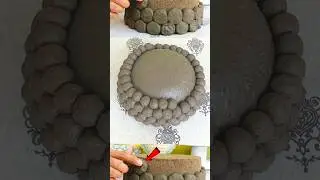 Unique cement art work at home //#craft #shorts#diy #art #home #cementideas #cementpot #cementart