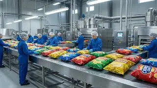 Inside a Potato Chips Factory: From Fresh Potatoes to Crunchy Snacks #PotatoChips#SnackFactory