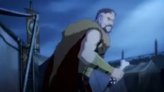 Ark The Animated Series Nerva vs Utharaptor scene