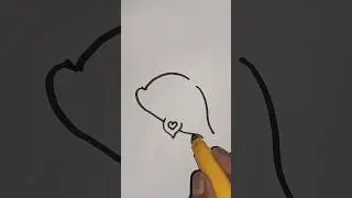 How to draw  with dolphin ❤️ letter। easy duck dolphin 🐬🐬 drawing tutorial।