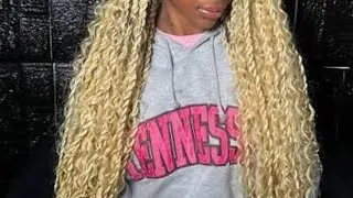 Ade Jollof African Hair Braiding Salon is live! how to do boho senegalese twist using blonde hair