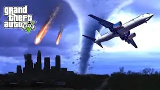 GTA 5 - HUGE Tornado & Meteors in LOS SANTOS!
