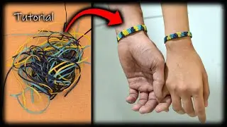 Macrame couple bracelet | Friendship bracelet tutorial | super simple bracelet