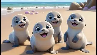 Five Little Seals Wiggle Wiggle Wiggle | Fun Arctic Animal Song & Nursery Rhymes