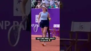 Once a ball kid, always one 😂 #daniellecollins #tennis #wta #funny