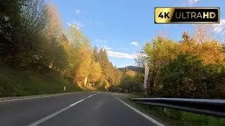 Driving the Wurzen pass | Austria | Slovenia | Slow TV | Scenic drives | RTQ | Ambient sound | 4K