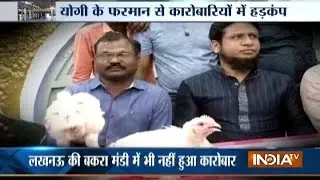 Lucknow: Meat sellers go on strike protesting slaughterhouse crackdown