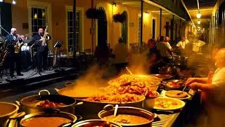 🌶️NOLA Street Jazz & Cajun Vibes 🎷🍤 | Live Grooves from the French Quarter 🎭🔥