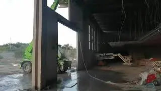 Apertura Varchi in Capannone: Taglio Parete Esterna in Cemento Armato con Disco Diamantato