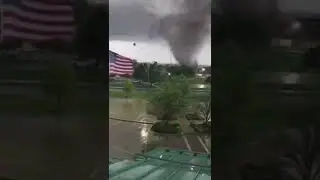 Andover Tornado view from City Hall Security Camera (4x speed)