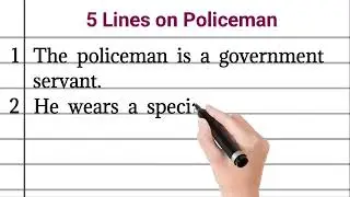 5 lines on Policeman | Eassy on policeman