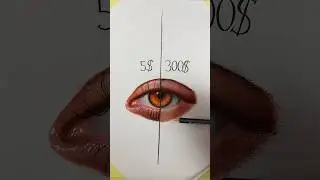 Hyperr&eacute;alistic Drawing Of An Eye Using $300 Pencils #hyperrealism #colouredpencil #realisticdrawing