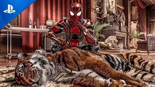MCU STARK IRON ARM SUIT VS DIMA THE TIGER MISSON 4K ULTRA HD 60 FPS