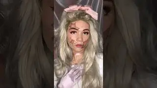 Cracked doll halloween makeup tutorial 🩷