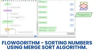 Flowgorithm   Sorting Numbers using Merge Sort algorithm