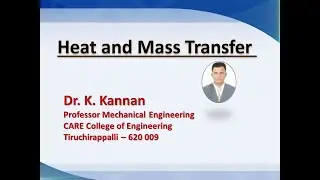 1.0 Heat and Mass Transfer Introduction