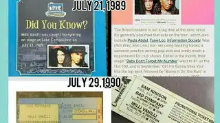 Milli Vanilli 2nd show in Bristol at Lake Compounce - July 29, 1990 RARE (ticket stubs)