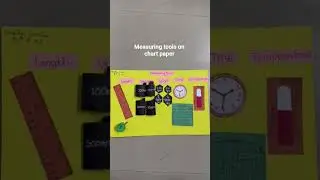 Measuring tools on chart paper,School project, assignment.     #school #diy #schoolproject #shorts