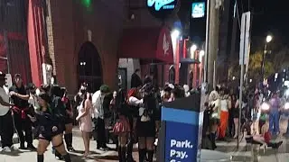 Bricktown Halloween closing time