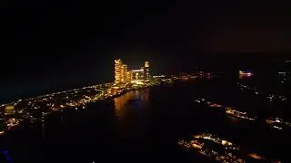 The Amazing Dubai Palm Island Jumeirah Night View.