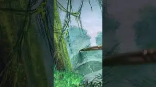Mossy Forest in Gouache paint