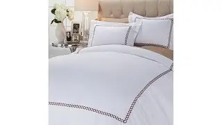 Richard Mishaan 3piece Easy Care Embroidered Duvet Cover