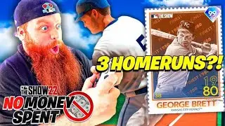 A 3 HOMERUN GAME IN 99 GEORGE BRETT FIRST RANKED GAME! No Money Spent