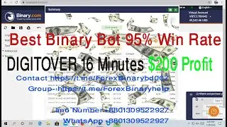 Best Binary Bot 95 Win Rate DIGITOVER 16 Minutes $200 Profit