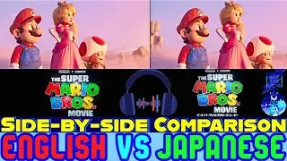 🎧The Super Mario Bros. Movie Official Trailer - Side-by-side Comparison (English VS Japanese)🎧