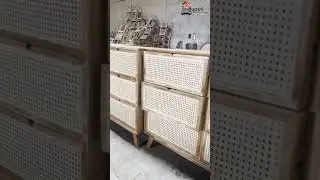 Cane Cabinet with Drawers for Kitchen - Sheesham Wood | Jodhpuri Furniture #cabinetdesign