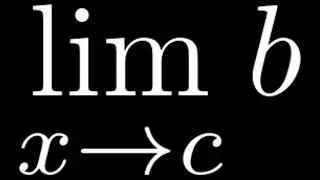 How to Find the Limit of a Constant in Calculus