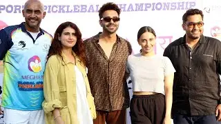 Aparshakti Khurana,Akansha Ranjan Kapoor Spotted At The Global Sports Pickleball Championship