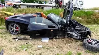 Ferrari 458 Crashes on the Mille Miglia