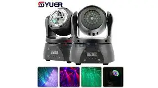YUER&trade;️ LED Wash Laser Crystal Magic Ball 3IN1 Moving Head Light