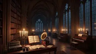 Dark Academia Lofi for the Ancient Soul 🕯️ Rainy Library Ambience & Soft Felt Piano - 3 Hours