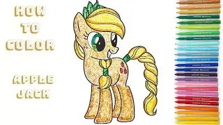 Coloring Applejack My Little Pony Coloring Book Page Colored Pens